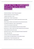 MICR 290 FINAL EXAMINATIONS QUESTIONS WITH REVISED ANSWERS