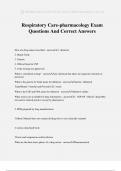 Respiratory Care-pharmacology Exam Questions And Correct Answers