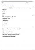 BIO 139-Anatomy-Urinary System (Conprehensive study guide for the urinary system (chapter 20) Hole's Human Anatomy & Physiology) Questions With Solved Solutions!!