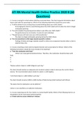 ATI RN Mental Health Online Practice 2020 B (60  Questions)