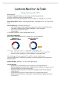 Nutrition and the Brain summary all lectures