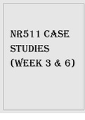 NR511 Case Studies Week 3-6