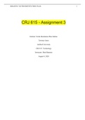  CRJ 615 - Assignment 3 (LATEST UPDATE )