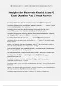 Straighterline Philosophy Graded Exam #2 Exam Questions And Correct Answers