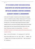 FP 512 EXAM LATEST 2024-2025 ACTUAL  EXAM WITH 250 UPDATED QUESTIONS AND  DETAILED ANSWERS (VERIFIED ANSWERS)  [ALREADY GRADED A+] BRANDNEW!!! 