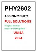 PHY2602 Assignment 2 and  3 Complete Solutions 2024 unisa. R70 all