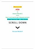 Official June 2024 AQA AS ENGLISH LITERATURE A 7711/1 Paper 1 Love through the ages: Shakespeare and poetry Merged Question Paper + Mark Scheme