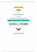 Official June 2024 AQA AS ENGLISH LITERATURE A 7711/2 Paper 2 Love through the ages: Prose Merged Question Paper + Mark Scheme