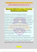 Maryville NURS 615- Exam V Practice Questions and Answers