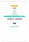 Official June 2024 AQA A-level GERMAN 7662/3T/3V Paper 3 Speaking Merged Candidate’s Material+ Examiner’s Material + Mark Scheme