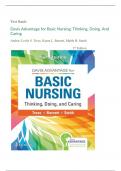 Test Bank -Davis Advantage for Basic Nursing Thinking, Doing, and Caring Thinking, Doing, and Caring 3rd Edition ( Leslie S. Treas,2021) All Chapters || latest Edition 