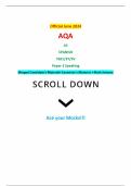 Official June 2024 AQA AS SPANISH 7691/3T/3V Paper 3 Speaking Merged Candidate’s Material+ Examiner’s Material + Mark Scheme