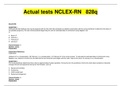 Actual tests NCLEX-RN - P1 EXAM (LATEST-2021): (ANSWERS VERIFIED 100% CORRECT)