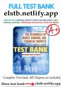 THE Test Bank for Economics of Money Banking and Financial Markets 6th Edition Mishkin