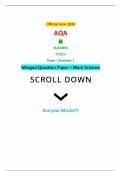 Official June 2024 AQA AS BUSINESS 7131/1 Paper 1 Business 1 Merged Question Paper + Mark Scheme