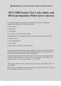 RVT URR Practice Test 1: QA, Safety, and SPI Exam Questions With Correct Answers.