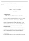 WK8Assgn.extension .docx  Running head: Qualitative Data: What are the Needs  PUBH 6245  Final Project: Stage IV “ Qualitative Data: What are the Needs?  PUBH 6245: Applied Research in Public Health  Walden University   Assessing Population Needs  In effo