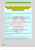 NHA CCMA: Clinical Patient Care (General Patient Care) Exam Study Guide with Complete Solutions