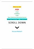 Official June 2024 AQA A-level ECONOMICS 7136/2 Paper 2 National and International Economy Merged Question Paper + Mark Scheme