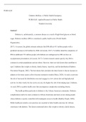 WK4Assgn. extension .docx  PUBH 6245  Diabetes Mellitus: A Public Health Emergency PUBH 6245: Applied Research in Public Health   Walden University   Section I  Diabetes is, unfortunately, a common disease as a result of high blood glucose or blood sugar.