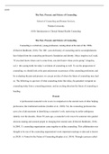 WK3Assgn.docx  6100  The Past, Present, and Future of Counseling  School of Counseling and Human Services,   Walden University  6100: Introduction to Clinical Mental Health Counseling  The Past, Present, and Future of Counseling  Counseling is a relativel