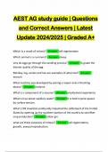 AEST AG study guide | Questions and Correct Answers | Latest Update 2024/2025 | Graded A+