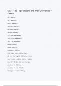 MAT - 136 Trig Functions and Their Derivatives + Others 