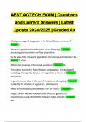 AEST AGTECH EXAM | Questions and Correct Answers | Latest Update 2024/2025 | Graded A+