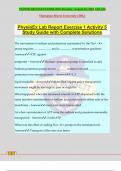 PhysioEx Lab Report Exercise 1 Activity 5 Study Guide with Complete Solutions