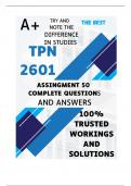 TPN2601 Assignment 50 PORTFOLIO (COMPLETE ANSWERS) 2024 - DUE 20 September 2024