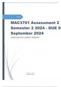 MAC3701 Assignment 2 (COMPLETE ANSWERS) Semester 2 2024 - DUE 9 September 2024.