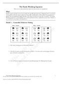 The Hardy-Weinberg Equation How can we make predictions about the characteristics of a population? Herricks High School - SCIENCE 10080.