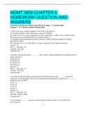 MGMT 3850 CHAPTER 9  HOMEWORK QUESTION AND  ANSWERS