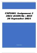 CSP2601 Assignment 5 2024 (638910) - DUE 26 September 2024.