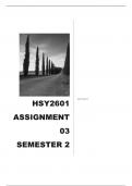 HSY2601 Assignment 3 (COMPLETE ANSWERS) Semester 2 2024