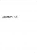 AUE 2602 EXAM PACK 