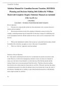 Solution Manual for Canadian Income Taxation, 2023/2024:  Planning and Decision Making 26th Edition By William  Buckwold Complete Chapter Solutions Manual are included  (Ch 1 to 23) A+