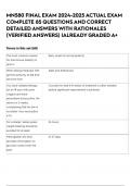 MN580 FINAL EXAM 2024-2025 ACTUAL EXAM COMPLETE 85 QUESTIONS AND CORRECT DETAILED ANSWERS WITH RATIONALES (VERIFIED ANSWERS) |ALREADY GRADED A+