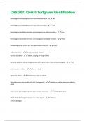 CSS 202: Quiz 5 Turfgrass Identification Updated 2024/2025 Verified 100%