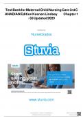 Test Bank for Maternal Child Nursing Care 3rd CANADIAN Edition Keenan Lindsay Chapter 1 - 55 Updated 2023 | 9780323759199 | All Chapters with Answers and Rationals