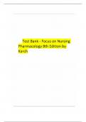 Focus on Nursing Pharmacology 8th Edition Karch Test Bank ALL CHAPTERS COVERED