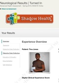 NSG 516 Neurological Completed Shadow Health 3-River University