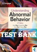 Test Bank - Understanding Abnormal Behavior 12th Edition, David Sue