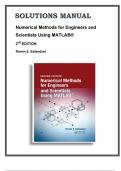 Solutions Manual For Numerical Methods for Engineers and Scientists Using MATLAB® 2e, 2nd Edition, Ramin Esfandiari