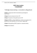 Uitgebreide samenvatting college 1 t/m 6 van KNP: Interventies. 