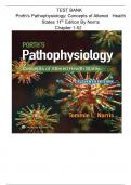 TEST BANK for Porth's Pathophysiology: Concepts of Altered Health States (11th Edition) By Norris Complete Guide Chapter 1-52  ISBN 1975176847