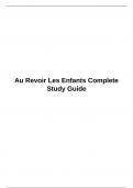 Full revision guide to Au Revoir les Enfants 