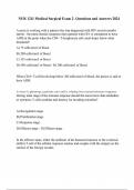 NUR 1211 Medical Surgical Exam 2- Questions and Answers 2024 International College of Health Science