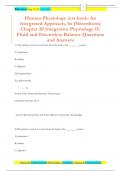 Human Physiology test bank: An  Integrated Approach, 6e (Silverthorn)  Chapter 20 Integrative Physiology II:  Fluid and Electrolyte Balance Questions  and Answers