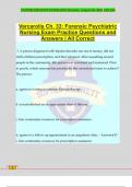 Varcarolis Ch. 33: Forensic Psychiatric Nursing Exam Practice Questions and Answers | All Correct